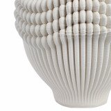 EV21276-01#14"coulter Small 3d Printed Porcelain Vase, Ivory