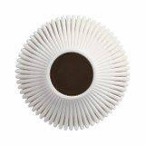 EV21276-01#14"coulter Small 3d Printed Porcelain Vase, Ivory