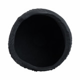 EV21282-02#16"trevino Large Porcelain Vase, Blk