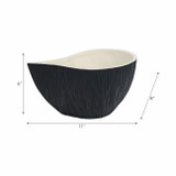 EV21285-01#6" Perseus Small Porcelain Bowl, Blk/wht