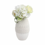 EV21286-01#10" Arroyo Small 3d Printed Porcelain Vase, Ivory