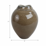 EV21291-01#11" Callen Wide Porcelain Vase, Brown