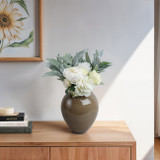 EV21291-01#11" Callen Wide Porcelain Vase, Brown