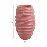 EV21293-02#18"quinlan Large Porcelain Vase, Bean Red