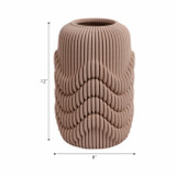 EV21295-01#12"ethos Small 3d Printed Porcelain Vase