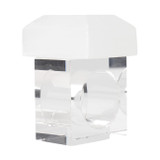 EV21343#S/4 10" Senise Selenite/crystal Napkin Rings, Wht