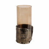 EV21402-02#12" Maputo Md Candle Holder Glass, Brown