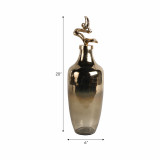 EV21403-02#20" Lusaka Lg Glass Bottle, Gold