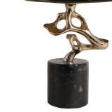 EV21404-02#19" Lusaka Lg Hurrican Glass W/stone Base, Gold