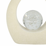 EV21445-02#12" Laxmi White Quartz Resin Statuary With Crystal