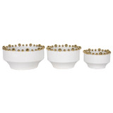 EV21714#S/3 7/8/10" Tamasi Gold Dot  Bowls 