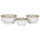 EV21714#S/3 7/8/10" Tamasi Gold Dot  Bowls 