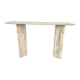 EV21781#54" Canape Travertine Stone Console Table