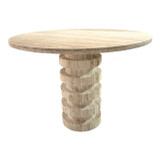 EV21782#42" Turin Travertine Stone Foyer Table 2bxs