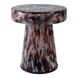 EV21894#19" Platar Dapple Art Glass Table, Brown