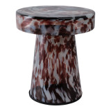 EV21894#19" Platar Dapple Art Glass Table, Brown