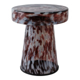 EV21894#19" Platar Dapple Art Glass Table, Brown