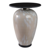 EV21896-02#22" Bahia Tall Art Table W/marble Top, White