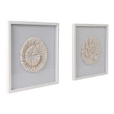 EV21968#S/2 20x20 Atlantic Shell Shadowbox Art