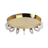 EV21951#16" Sunderland Gold Bowl With Acrylic Ring Base