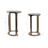 EV51407#S/2 21/22" Surrey Selenite Top Accent Tables