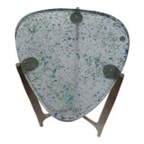 EV51428#S/2 23/26" Linton Glass Top Accent Tables