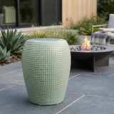 EV21992#15x18 Kaunas Green Garden Stool 