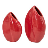 EV22000-02#16" Varena Large Red Vase