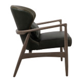 EV22004#33" Haven Green Top Grain Leather And Wood Accent 