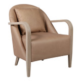 EV22009#33" Krestlin Taupe Top Grain Leather And Wood Acce