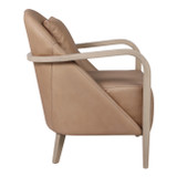 EV22009#33" Krestlin Taupe Top Grain Leather And Wood Acce