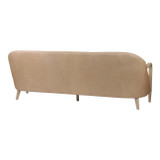 EV22010#87" Krestlin Taupe Top Grain Leather And Wood Sofa