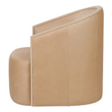 EV22011#30" Krestlin Taupe Top Grain Leather And Wood Swiv