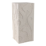 EV22049-01#24" Wood Roanoke Carved Plaster Pedestal Sm, Ivory