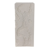 EV22049-01#24" Wood Roanoke Carved Plaster Pedestal Sm, Ivory