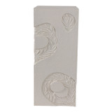 EV22049-01#24" Wood Roanoke Carved Plaster Pedestal Sm, Ivory