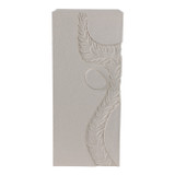 EV22049-01#24" Wood Roanoke Carved Plaster Pedestal Sm, Ivory