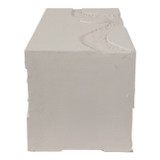 EV22049-01#24" Wood Roanoke Carved Plaster Pedestal Sm, Ivory