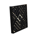 EV22050#S/2 20x20 Wood Valencia Wall Art, Black/cream