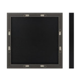 EV22050#S/2 20x20 Wood Valencia Wall Art, Black/cream