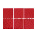 EV22053#S/6 14x14 Majesta Plaster Wall Decor, Red