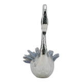 EV22070-01#6"majesty Blue Kyanite Stone Sitting Metal Swan