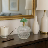 EV22073-2#8" Lancelot Large Green Stone Glass Jar