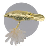 EV22082#7" Madilynn  Crystal Sphere Metal Bird Statuary