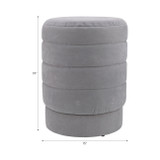 EV22088#19" Winsor Gray Suede Ottoman Stool