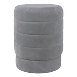 EV22088#19" Winsor Gray Suede Ottoman Stool