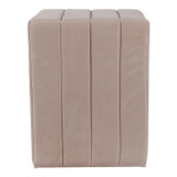 EV22089#19" Halofax Tan Suede Ottoman Stool