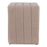 EV22089#19" Halofax Tan Suede Ottoman Stool