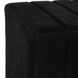 EV22090#19" Rayne Black Suede Ottoman Stool