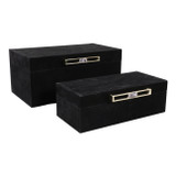 EV22094#S/2 12/14" Rayne Black Suede Boxes